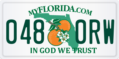 FL license plate 0480RW