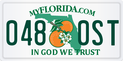 FL license plate 0480ST