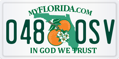FL license plate 0480SV
