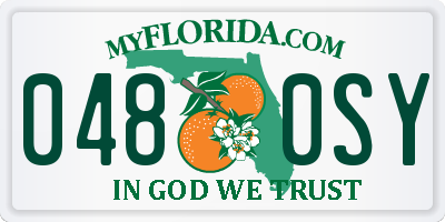 FL license plate 0480SY