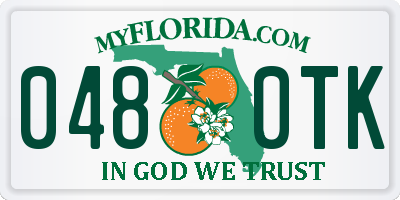 FL license plate 0480TK