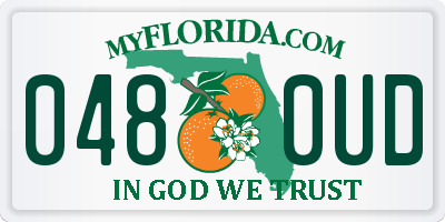 FL license plate 0480UD
