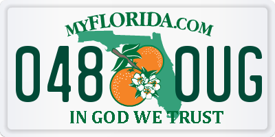 FL license plate 0480UG