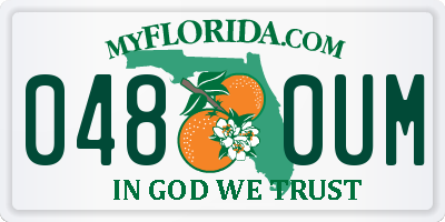 FL license plate 0480UM