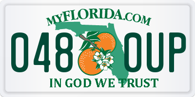 FL license plate 0480UP