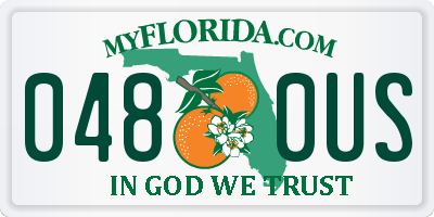 FL license plate 0480US