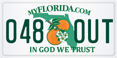 FL license plate 0480UT