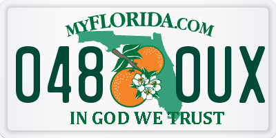 FL license plate 0480UX