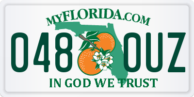 FL license plate 0480UZ