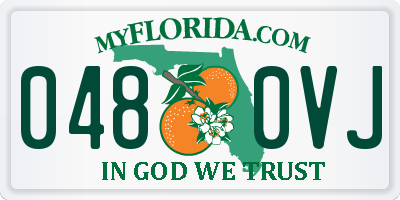 FL license plate 0480VJ