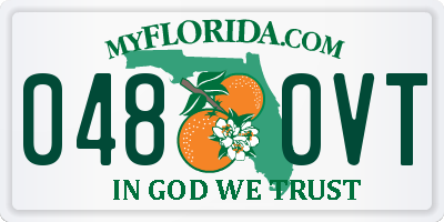 FL license plate 0480VT