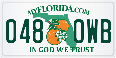 FL license plate 0480WB