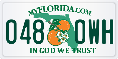 FL license plate 0480WH