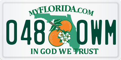 FL license plate 0480WM