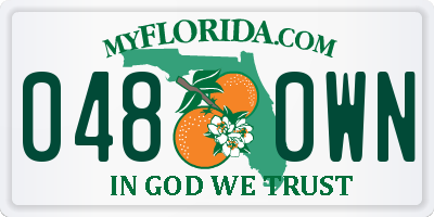 FL license plate 0480WN