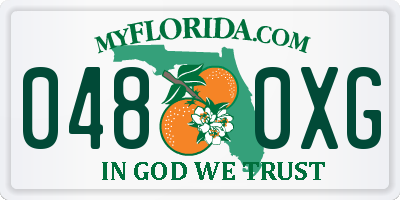 FL license plate 0480XG