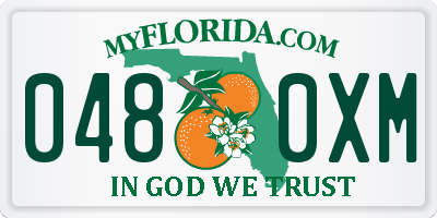 FL license plate 0480XM
