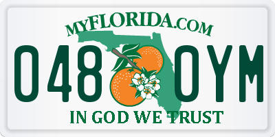FL license plate 0480YM