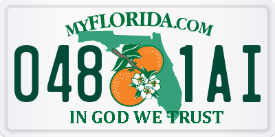 FL license plate 0481AI