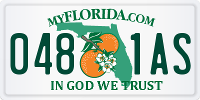 FL license plate 0481AS