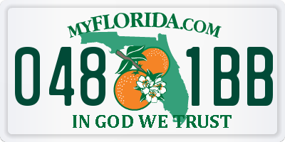 FL license plate 0481BB