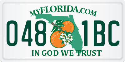 FL license plate 0481BC