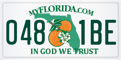 FL license plate 0481BE