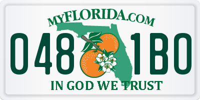 FL license plate 0481BO