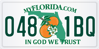 FL license plate 0481BQ