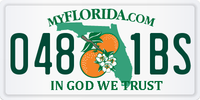 FL license plate 0481BS