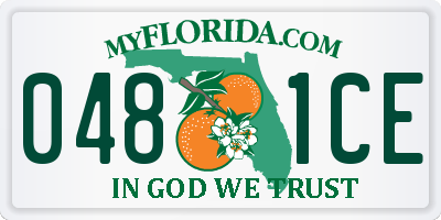 FL license plate 0481CE