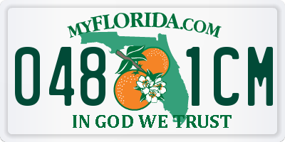 FL license plate 0481CM