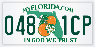 FL license plate 0481CP