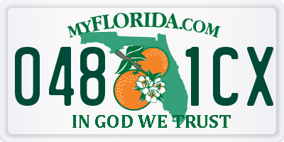 FL license plate 0481CX