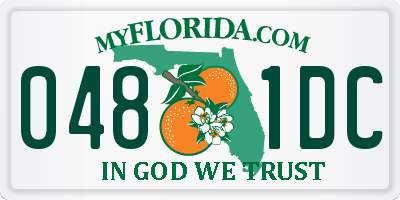 FL license plate 0481DC