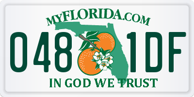 FL license plate 0481DF