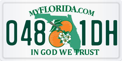 FL license plate 0481DH