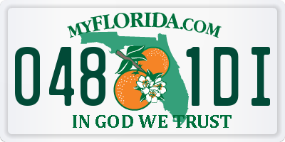 FL license plate 0481DI