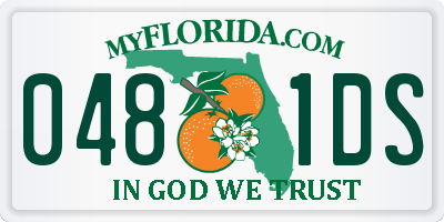 FL license plate 0481DS