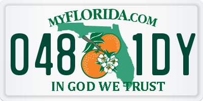 FL license plate 0481DY