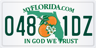 FL license plate 0481DZ