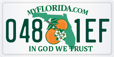 FL license plate 0481EF