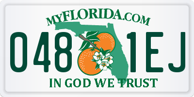 FL license plate 0481EJ