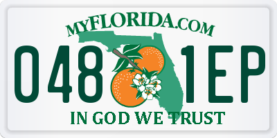 FL license plate 0481EP