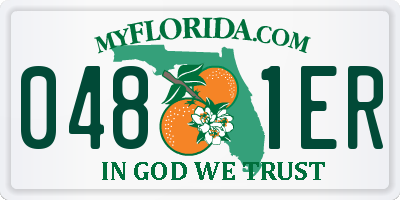 FL license plate 0481ER
