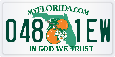 FL license plate 0481EW