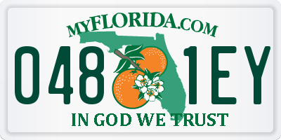 FL license plate 0481EY