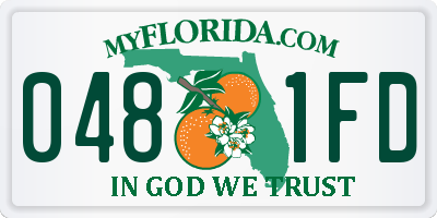 FL license plate 0481FD