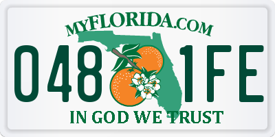 FL license plate 0481FE