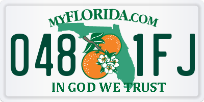 FL license plate 0481FJ